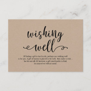 Rustikale, kraftstoffschwarze Schrift, Hochzeitswü Begleitkarte