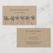 Rustikale Kraftwerkslandschaften und Blume Visitenkarte (Vorne/Hinten)