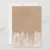 Rustikale Kraftwinters-Saitenlichter Waldhochzeit Einladung (Rückseite)