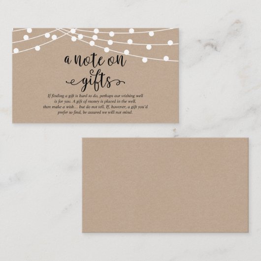 Rustikale Kraftzeichenlampen, Ein Hinweis auf Gesc Begleitkarte (Vorne/Hinten)