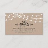 Rustikale Kraftzeichenlampen, Ein Hinweis auf Gesc Begleitkarte (Vorderseite)