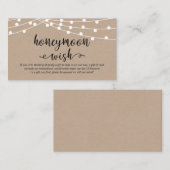 Rustikale Kraftzeichenleuchten, Hochzeitsflitterwo Begleitkarte (Vorne/Hinten)