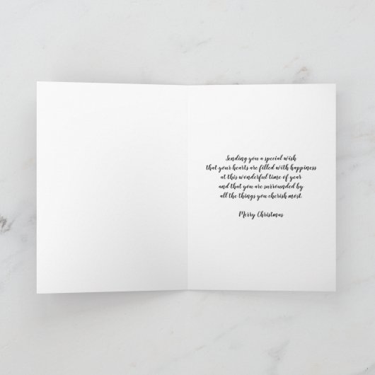 Rustikale Krantochter im Gesetz frohe Weihnachten Karte (Innenseite)