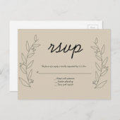 Rustikale Kranz-Hochzeitskarten Einladungspostkarte (Vorne/Hinten)