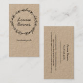Rustikale Kranz-Visitenkarte Visitenkarte (Vorne/Hinten)