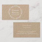 Rustikale Kranz-Visitenkarte Visitenkarte (Vorne/Hinten)
