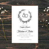 Rustikale Kranzring-Paare Einladung
