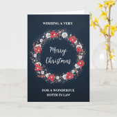 Rustikale KranzSchwester im Jura frohe Weihnachten Karte (Gelbe Blume)