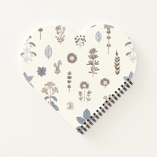 Rustikale Kräuter Blaubraun Notizblock (Rückseite)