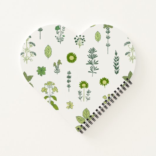 Rustikale Kräuter grün Notizblock (Rückseite)