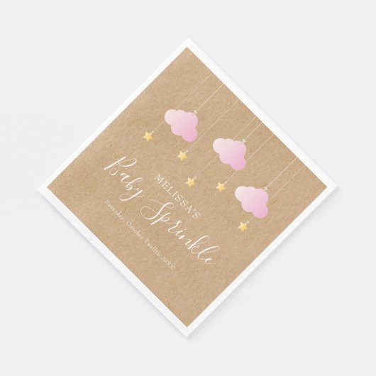 Rustikale Krawatte mit 2 inkl. Sprinkring Babydusc Serviette (Ecke)