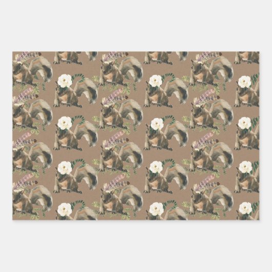 Rustikale Krawattenwickler, für ein Party verkleid Geschenkpapier Set (Vorderseite 3)