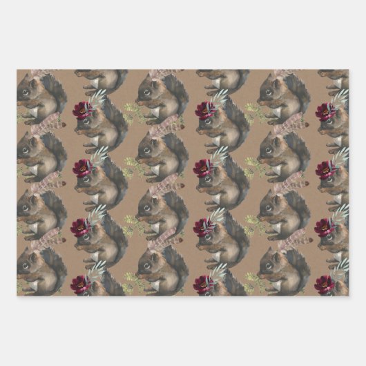 Rustikale Krawattenwickler, für ein Party verkleid Geschenkpapier Set (Vorderseite 2)