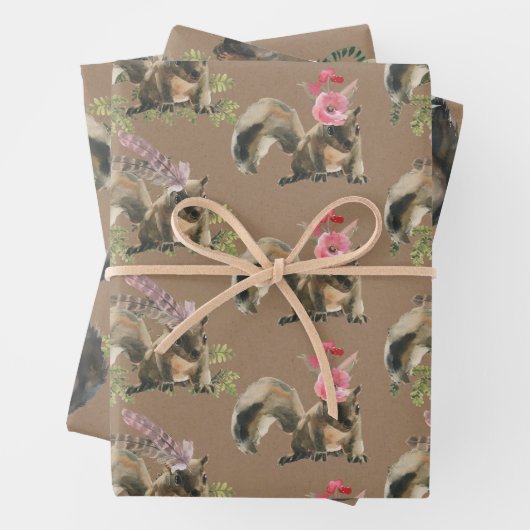 Rustikale Krawattenwickler, für ein Party verkleid Geschenkpapier Set (Beispiel)