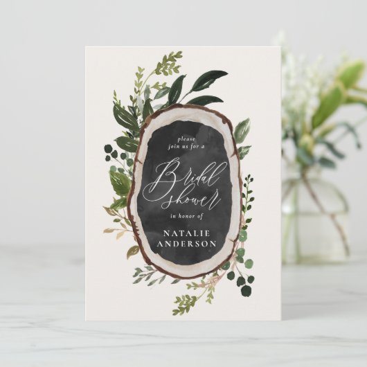 Rustikale Kreide + Holzschnitt Braudusche Einladun Save The Date (Stehend Vorderseite)