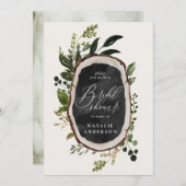 Rustikale Kreide + Holzschnitt Braudusche Einladun Save The Date (Vorne/Hinten)