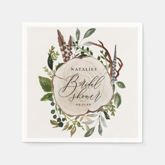 Rustikale Kreide + Party aus Brautparty Serviette (Vorderseite)