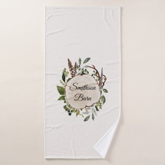 Rustikale Kreideholzscheibe Badehandtuch (Badehandtuch)