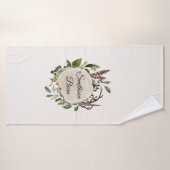 Rustikale Kreideholzscheibe Badehandtuch (Badehandtuch)