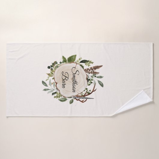 Rustikale Kreideholzscheibe Badehandtuch (Badehandtuch)