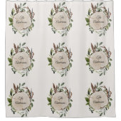 Rustikale Kreideholzscheibe Duschvorhang (Vorderseite)