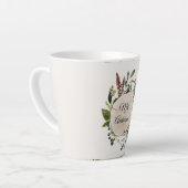 Rustikale Kreideholzscheibe Milchtasse (Linke Ecke)