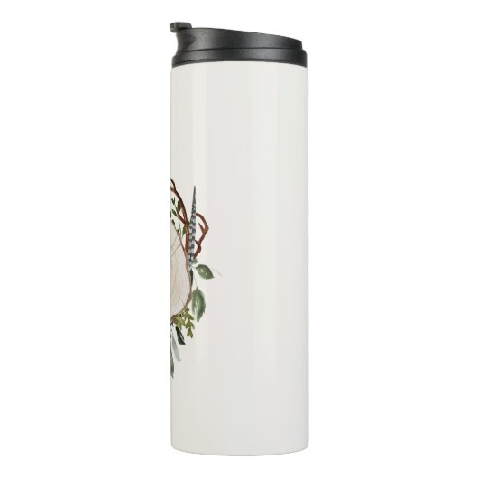 Rustikale Kreideholzscheibe Thermosbecher (Nach rechts gedreht)