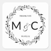 Rustikale Kreideinitiativen bevorzugen Label Quadratischer Aufkleber (Vorderseite)