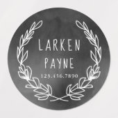 Rustikale Kreidekartentrainer nennen wasserdicht Etiketten (Design 2)