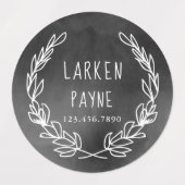 Rustikale Kreidekartentrainer nennen wasserdicht Etiketten (Design 1)