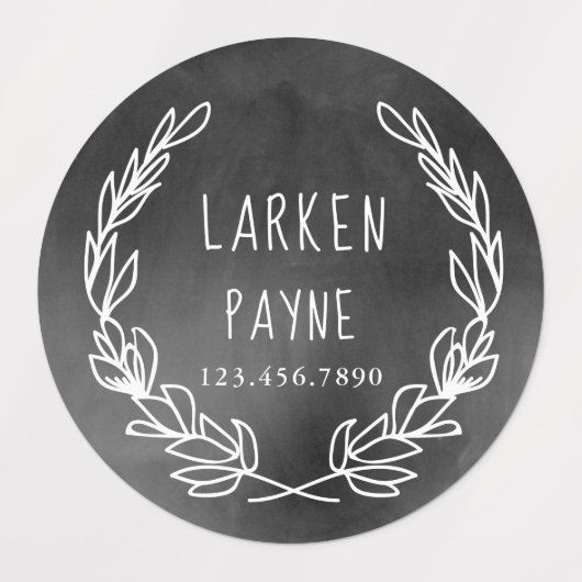 Rustikale Kreidekartentrainer nennen wasserdicht Etiketten (Design 1)