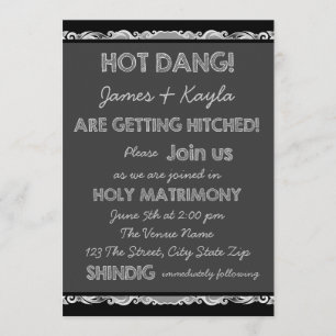 Rustikale Kreidetafel-Hochzeit auf dem Lande Einladung