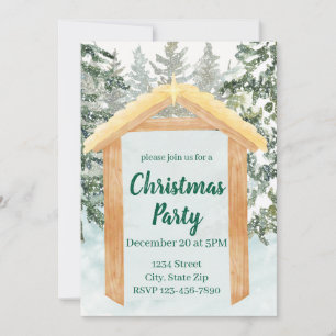 Rustikale Krippe Bauernhof Ferienhaus Einladung