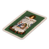 Rustikale Krippe Christliche Weihnachten Magnet (Linke Seite)