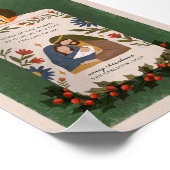 Rustikale Krippe Christliche Weihnachten Poster (Ecke)