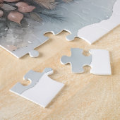 Rustikale Krippe mit Winter Florals Puzzle (Seite)