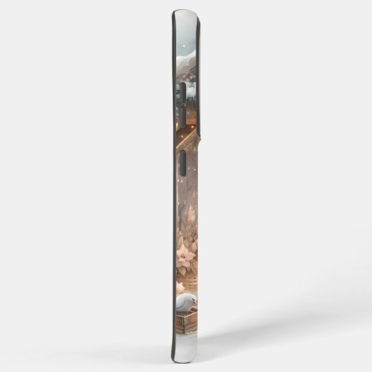 Rustikale Krippe mit Winter Florals Samsung Galaxy Hülle (Rechte Seite)