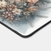 Rustikale Krippe mit Winter Florals Schreibtischunterlage (Ecke)