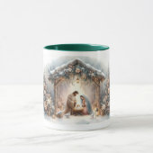 Rustikale Krippe mit Winter Florals Tasse (Zentrum)