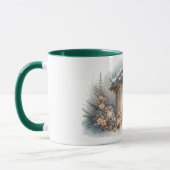 Rustikale Krippe mit Winter Florals Tasse (Links)