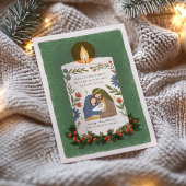 Rustikale Krippe Weihnachtsfest Feiertagskarte