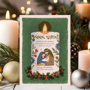 Rustikale Krippe Weihnachtsfest Feiertagskarte