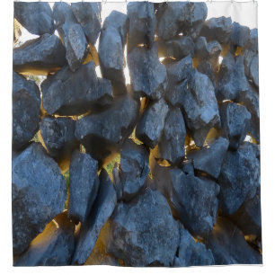 Rustikale kroatische Stone Wall Fotografie Duschvorhang