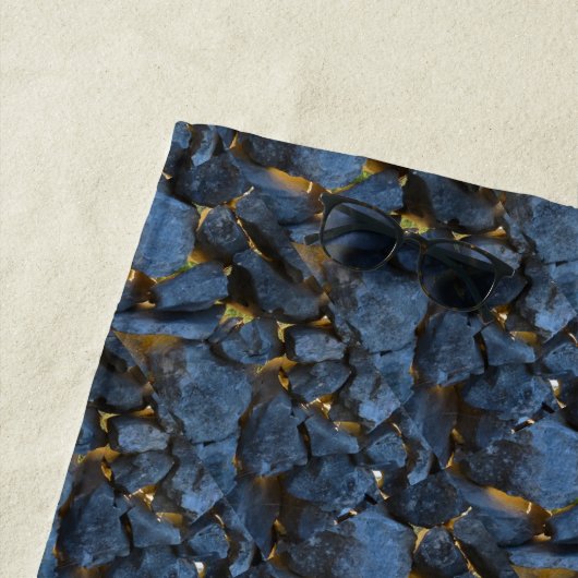 Rustikale kroatische Stone Wall Fotografie Strandtuch (Beispiel)