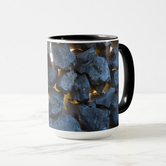 Rustikale kroatische Stone Wall Fotografie Tasse (VorderseiteRechts)
