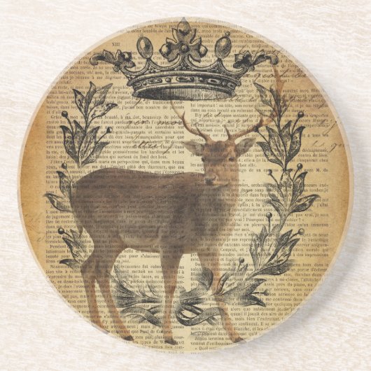 Rustikale Kronenjacke Getränkeuntersetzer (Vorne)