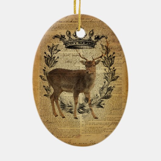 Rustikale Kronenjacke Keramikornament (Hinten)