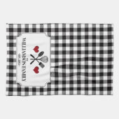 Rustikale Küche Familienname Geschirrtuch (Horizontal)