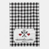 Rustikale Küche Familienname Geschirrtuch (Vertikal)