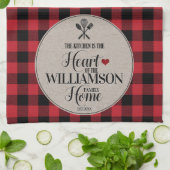 Rustikale Küche Familienname Geschirrtuch (Gefaltet)